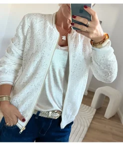Vestes>La boutique de Lilie BOMBERS EMILIE Blanc