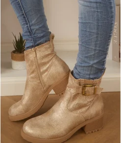 Boots & Bottes>La boutique de Lilie BOTTINES LUCIE Dore