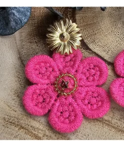 Bijoux>La boutique de Lilie BOUCLE D'OREILLE ABY Fushia