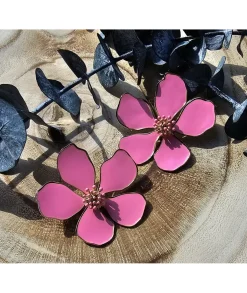 Bijoux>La boutique de Lilie BOUCLE D'OREILLE CLEMENCE Rose