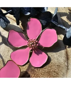 Bijoux>La boutique de Lilie BOUCLE D'OREILLE CLEMENCE Rose