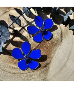 Bijoux>La boutique de Lilie BOUCLE D'OREILLE CLEMENCE Bleuelectrique
