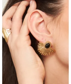 Bijoux>La boutique de Lilie BOUCLE D'OREILLE ELODIE Noir