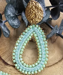 Bijoux>La boutique de Lilie BOUCLE D'OREILLE ESTEBANNE Vertdeau