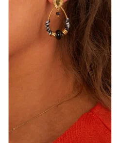 Bijoux>La boutique de Lilie BOUCLE D'OREILLE FABIOLA Noir