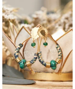 Bijoux>La boutique de Lilie BOUCLE D'OREILLE FABIOLA Vert