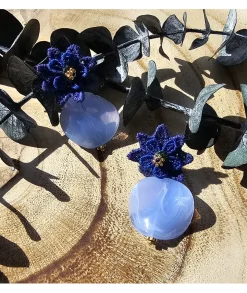 Bijoux>La boutique de Lilie BOUCLE D'OREILLE FRANCETTE Bleu
