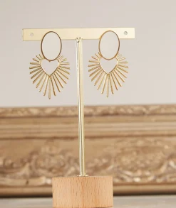 Bijoux>La boutique de Lilie BOUCLE D'OREILLE KARIMA Blanc