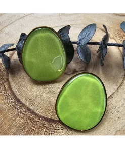 Bijoux>La boutique de Lilie BOUCLE D'OREILLE LAMINE Vert