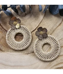 Bijoux>La boutique de Lilie BOUCLE D'OREILLE LAURA Beige