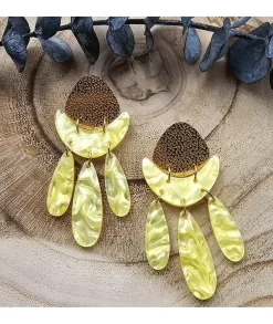 Bijoux>La boutique de Lilie BOUCLE D'OREILLE LOLITA Jaune