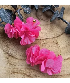 Bijoux>La boutique de Lilie BOUCLE D'OREILLE ZORA Fushia