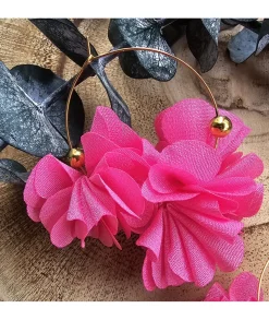 Bijoux>La boutique de Lilie BOUCLE D'OREILLE ZORA Fushia