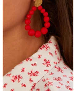 Bijoux>La boutique de Lilie BOUCLES D OREILLES AZELIE II Rouge