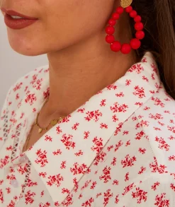 Bijoux>La boutique de Lilie BOUCLES D OREILLES AZELIE II Rouge
