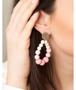 Bijoux>La boutique de Lilie BOUCLES D OREILLES AZELIE Nuancefushia