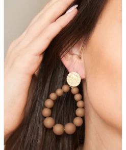 Bijoux>La boutique de Lilie BOUCLES D'OREILLES MILA Marron/brun