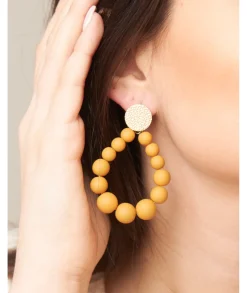 Bijoux>La boutique de Lilie BOUCLES D'OREILLES MILA Moutarde