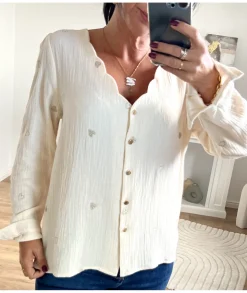 Chemises>La boutique de Lilie CHEMISE ASTRIDE Beige