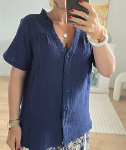 Chemises>La boutique de Lilie CHEMISE BEATRICE Marine