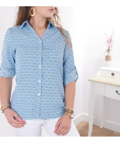 Chemises>La boutique de Lilie CHEMISE BLANDINE Bleu