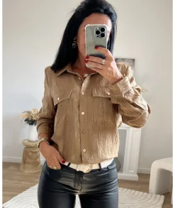 Chemises>La boutique de Lilie CHEMISE ELSA Camel