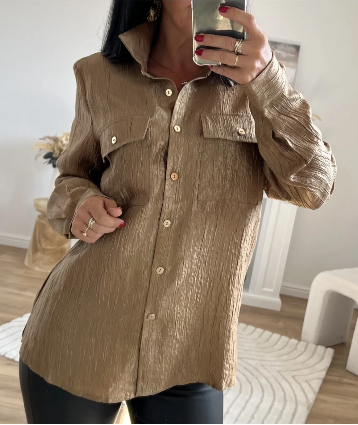 Chemises>La boutique de Lilie CHEMISE ELSA Camel