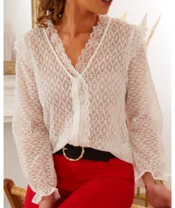 Tops / Blouses>La boutique de Lilie CHEMISE FABIANA Blanc
