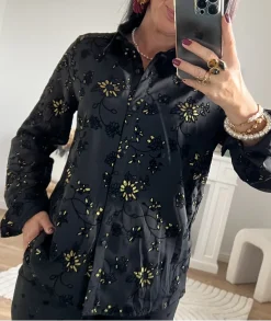 Chemises>La boutique de Lilie CHEMISE GWENDOLINE Noir