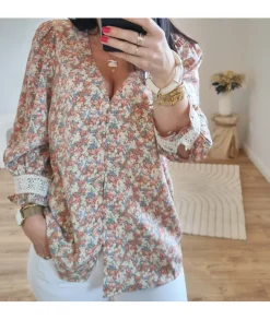 Chemises>La boutique de Lilie CHEMISE JADE Rose