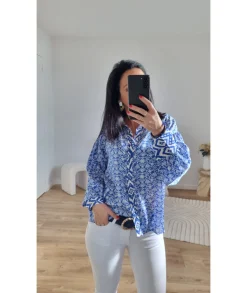 Chemises>La boutique de Lilie CHEMISE KATHELINE Bleu