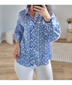 Chemises>La boutique de Lilie CHEMISE KATHELINE Bleu