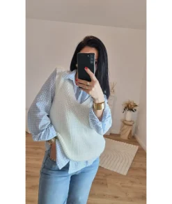 Chemises>La boutique de Lilie CHEMISE LAETITIA Bleuciel