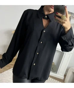 Chemises>La boutique de Lilie CHEMISE LUCIEN Noir