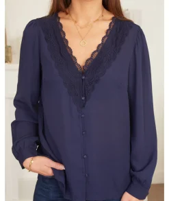 Chemises>La boutique de Lilie CHEMISE MARIANA Marine
