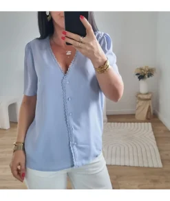 Chemises>La boutique de Lilie CHEMISE MARIKA Bleu