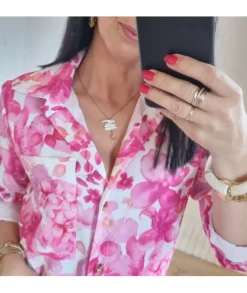 Chemises>La boutique de Lilie CHEMISE SERVANE Fushia