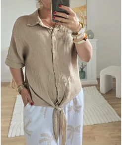 Chemises>La boutique de Lilie CHEMISE TIPHANY Taupe