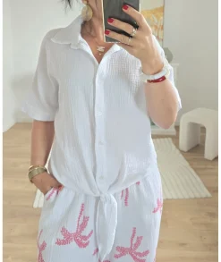 Chemises>La boutique de Lilie CHEMISE TIPHANY Blanc