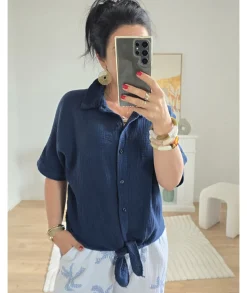 Chemises>La boutique de Lilie CHEMISE TIPHANY Marine