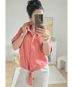 Chemises>La boutique de Lilie CHEMISE TIPHANY Corail