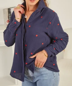 Chemises>La boutique de Lilie CHEMISE VANESSA Marine