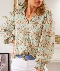Chemises>La boutique de Lilie CHEMISE YELENA Vertdeau