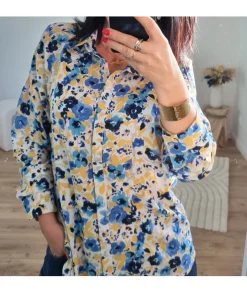 Chemises>La boutique de Lilie CHEMISE ZENAIDE Bleu