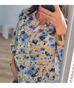 Chemises>La boutique de Lilie CHEMISE ZENAIDE Bleu