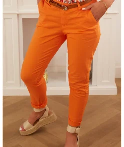 Jeans / Pantalons>La boutique de Lilie CHINO KARINE III Orange
