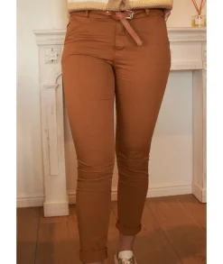 Jeans / Pantalons>La boutique de Lilie CHINO LAURA Camel