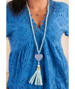 Bijoux>La boutique de Lilie COLLIER COEUR Bleu