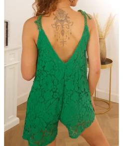 Combinaisons>La boutique de Lilie COMBI SHORT ALICE Vert