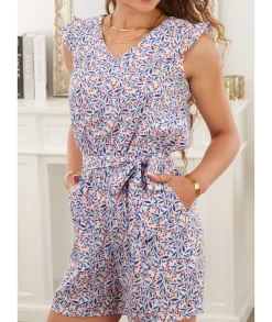 Combinaisons>La boutique de Lilie COMBI SHORT BERTHE Bleu